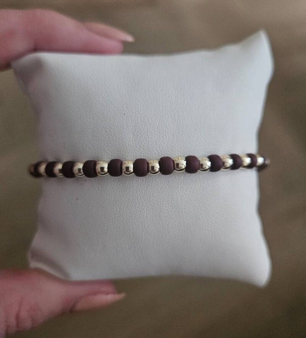 Amband Sparklind 4MM Brown Miyuki Big