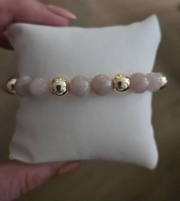Armband Sparkling 8MM Light Pink Velvet