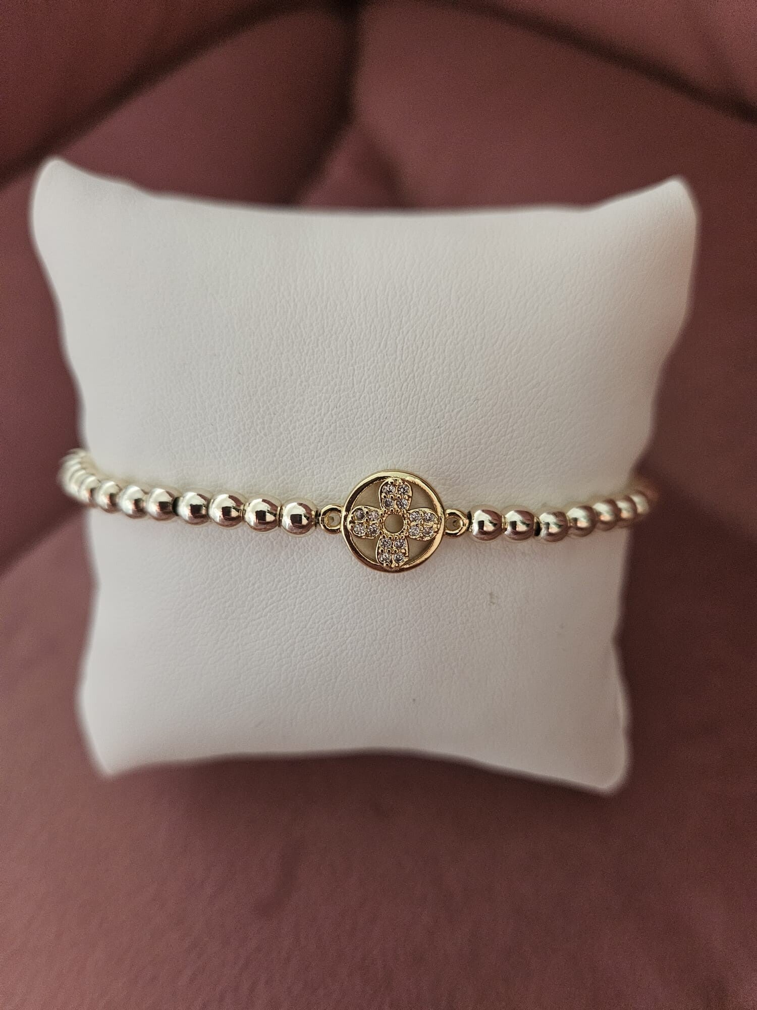 Armband Sparkling 4MM Flower Round