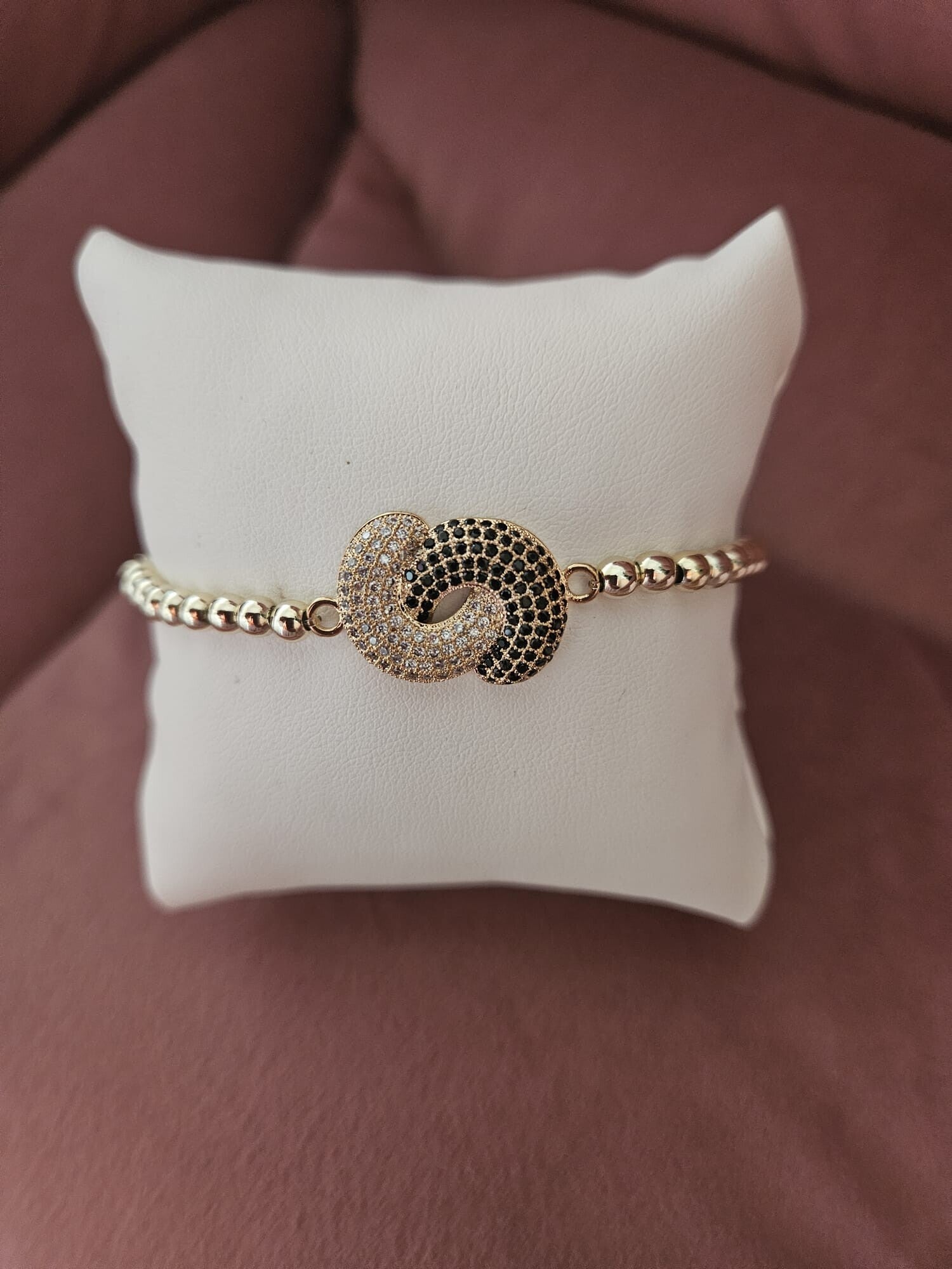 Armband Sparkling 4MM Black White