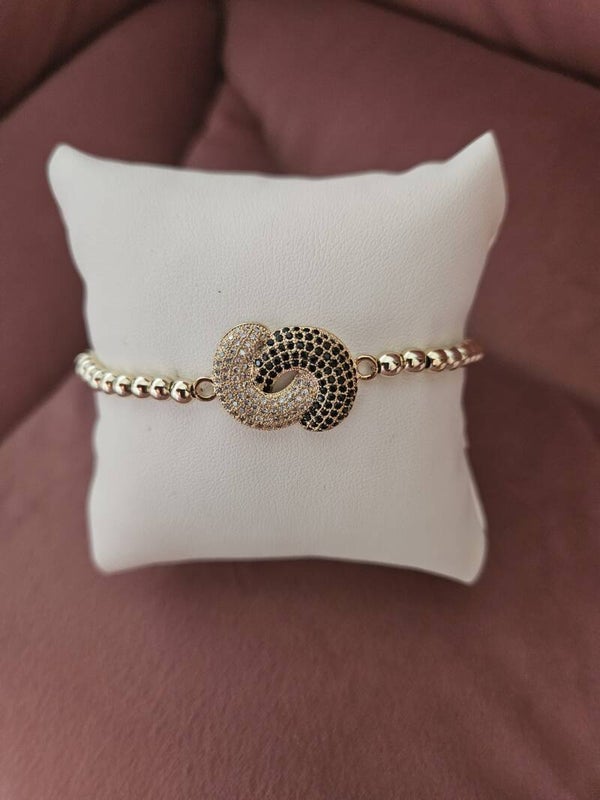 Armband Sparkling 4MM Black White