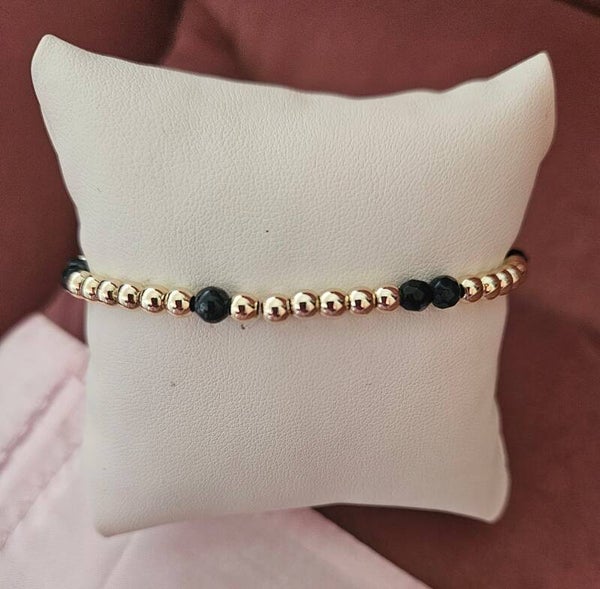 Armband Sparkling 4MM Facet Dark Blue