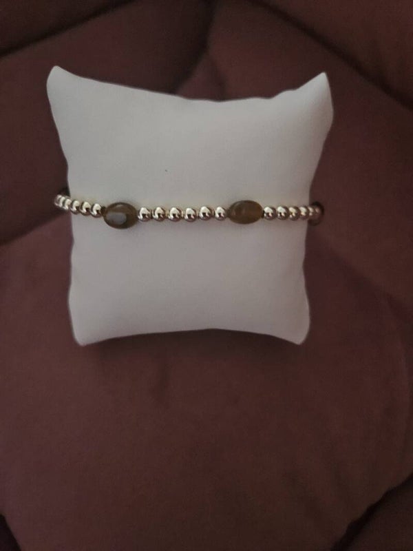 Armband Sparkling 4MM Yellow Brown