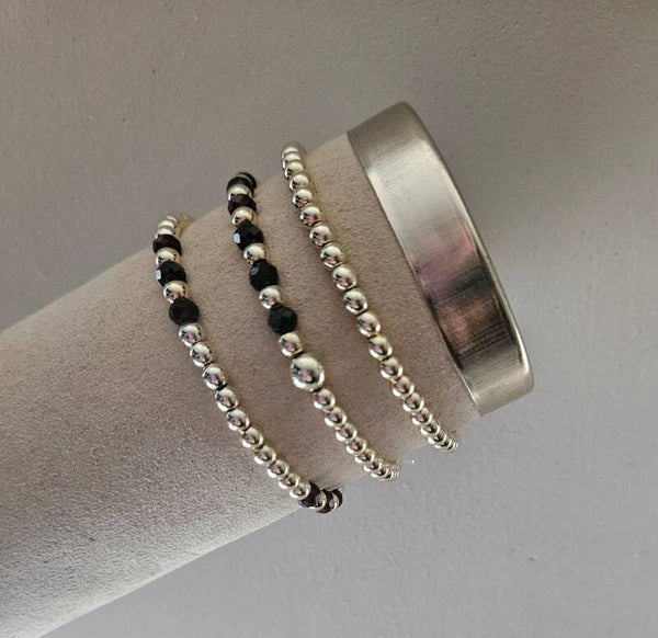 Armband Set Sparkling Facet Brown