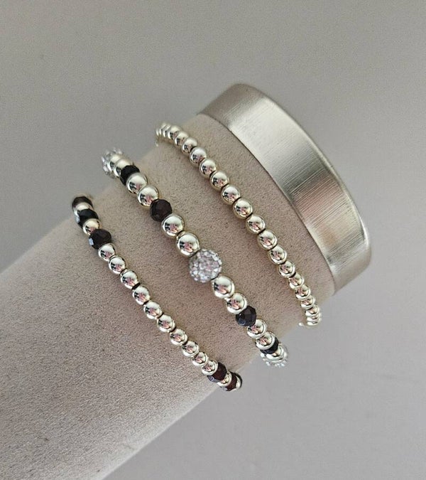 Armband set Sparkling Party Facet Brown
