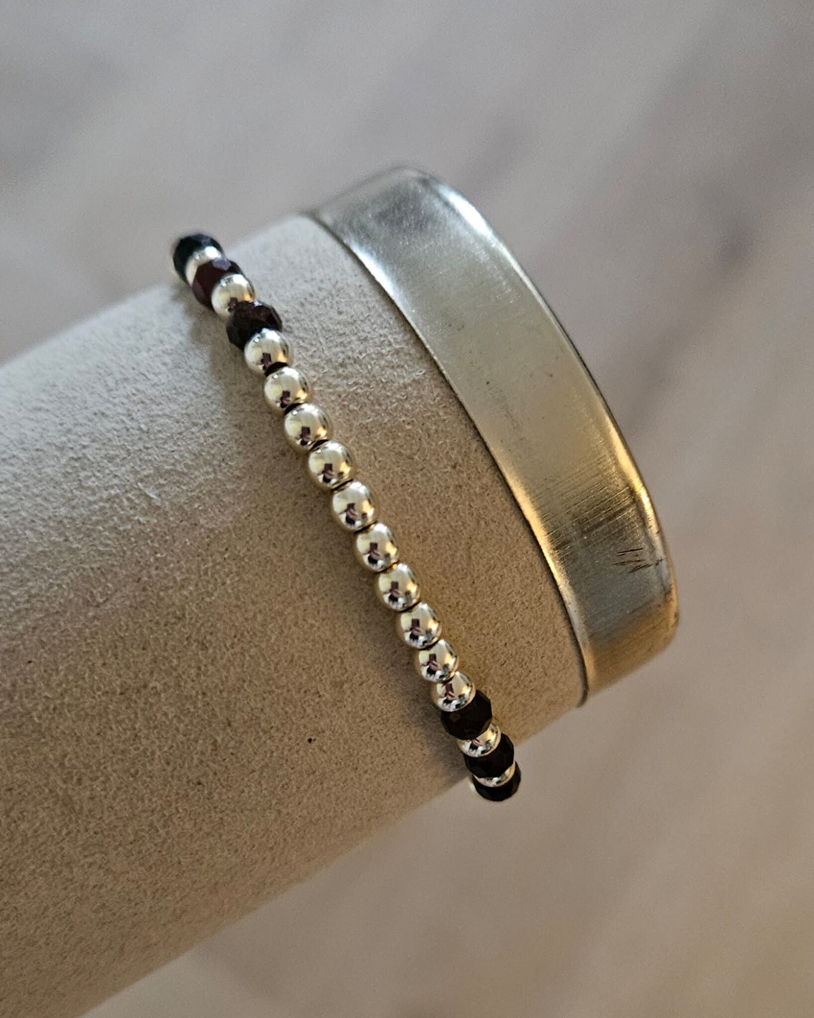 Armband Sparkling 4MM Facet Brown