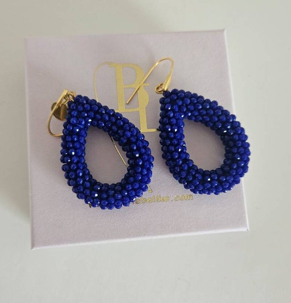 Belike Oorbellen Blue Large (Hanger)