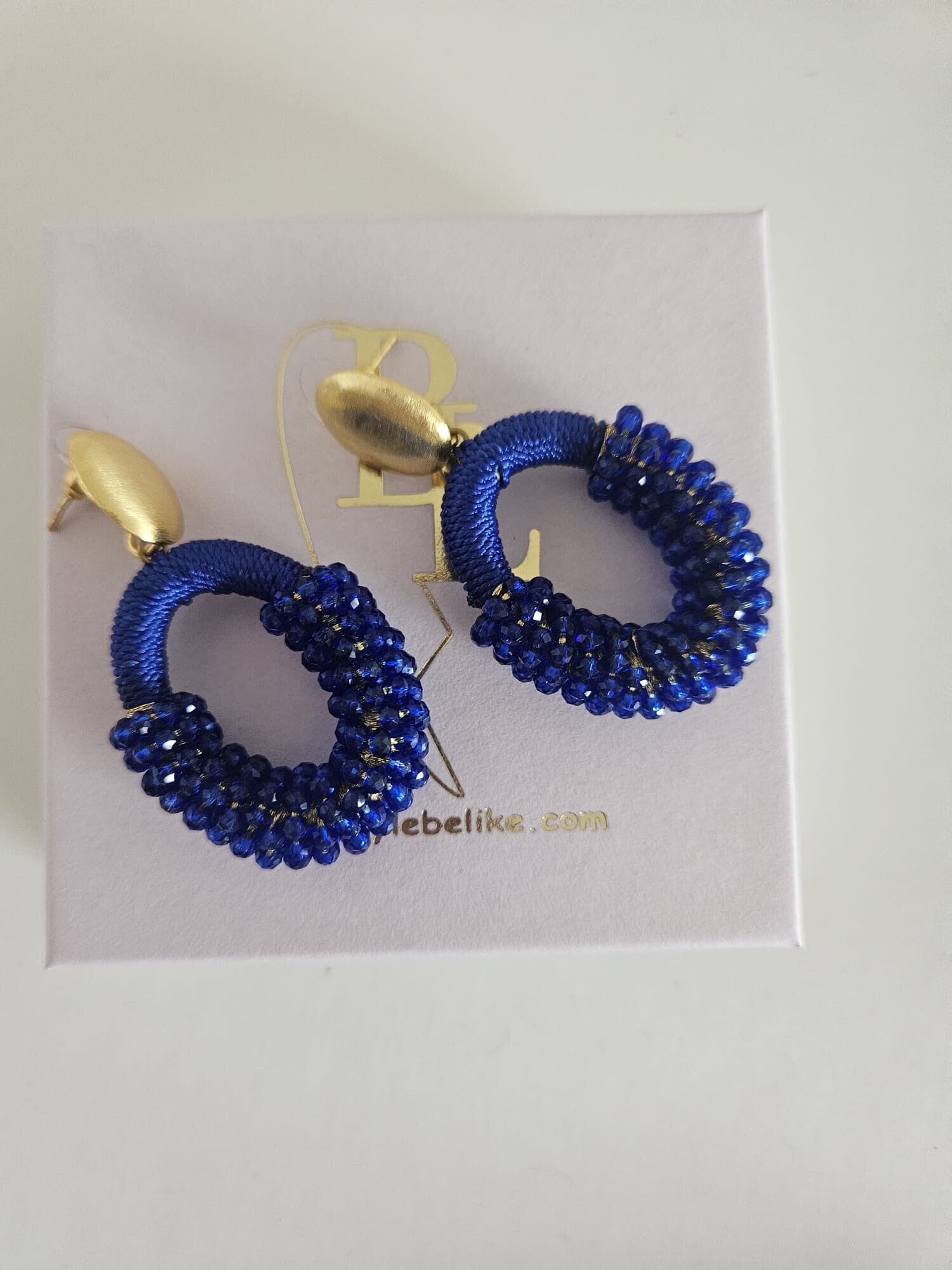 Belike Oorbellen Blue Medium Loop (Steker)