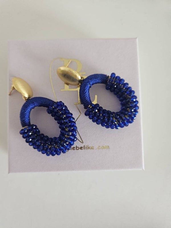 Belike Oorbellen Blue Medium Loop (Steker)