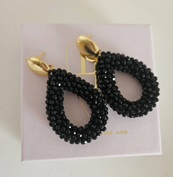 Belike Oorbellen Black Large (Steker)