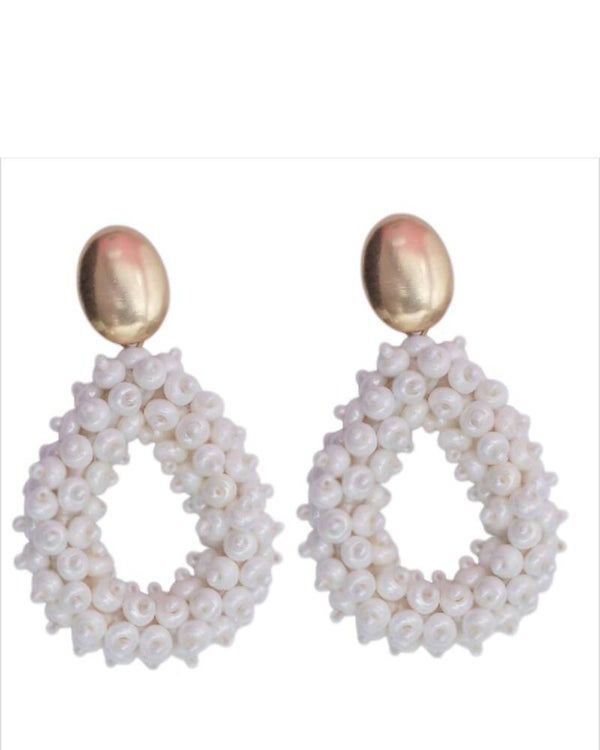 Belike Oorbellen White droplet (Steker)