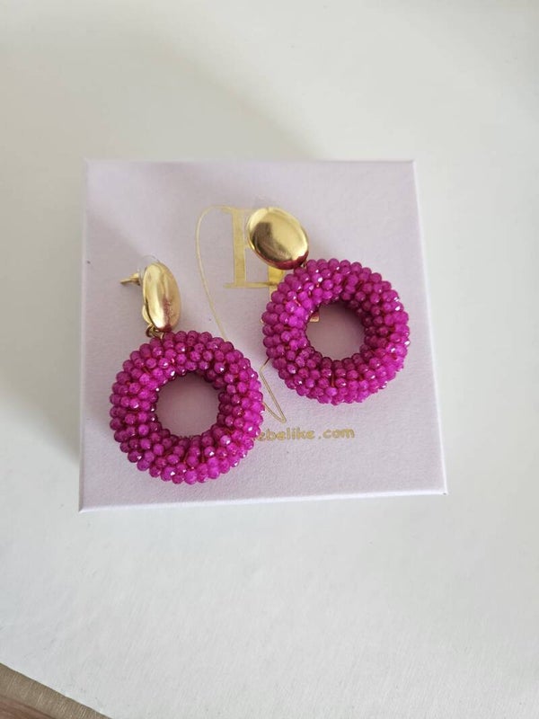 Belike Oorbellen Purple Loop (Steker)