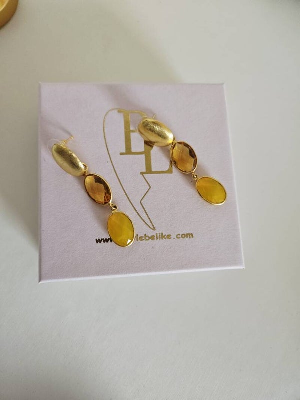 Belike Oorbellen Facet Jenny Lovely Orange (Steker)