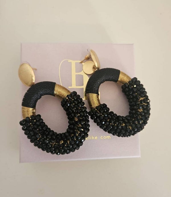 Belike Oorbellen Black Oval