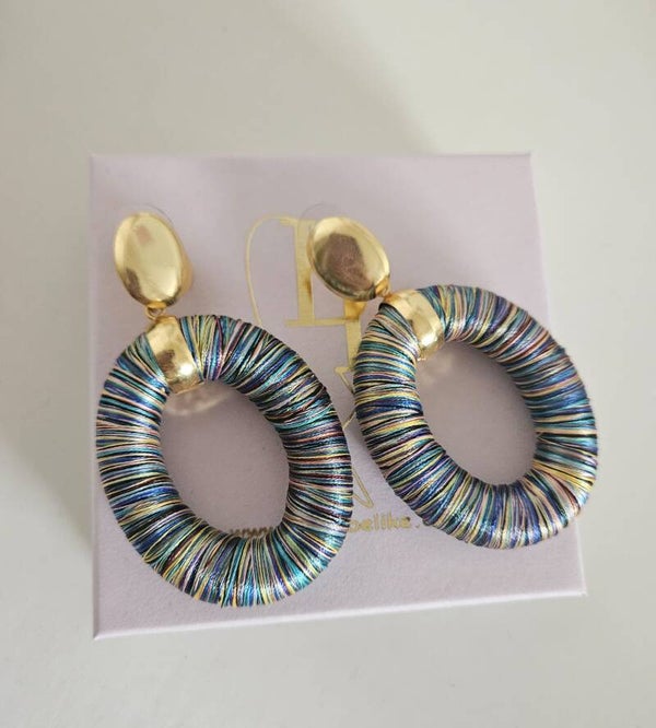 Belike oorbellen Blue Gold