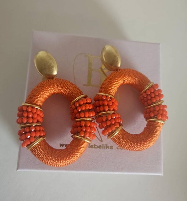 Belike Oorbellen Orange oval