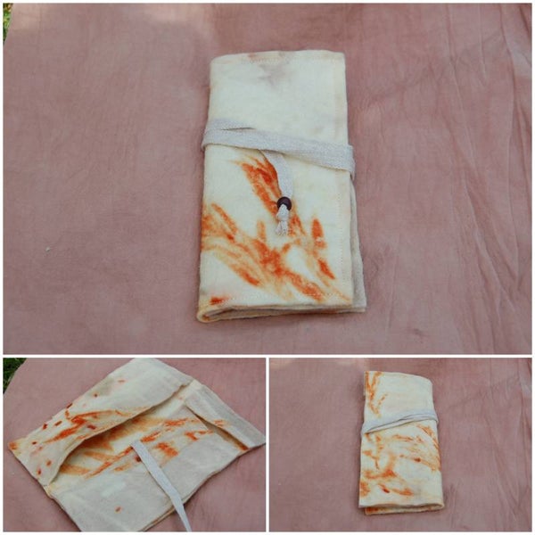 Handwerketui van biologisch vilt met ecoprint -3