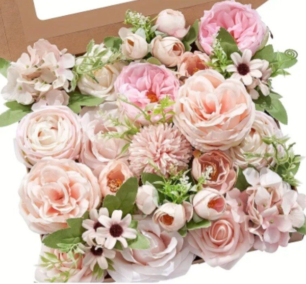Fleurs dans les tons rose claire
