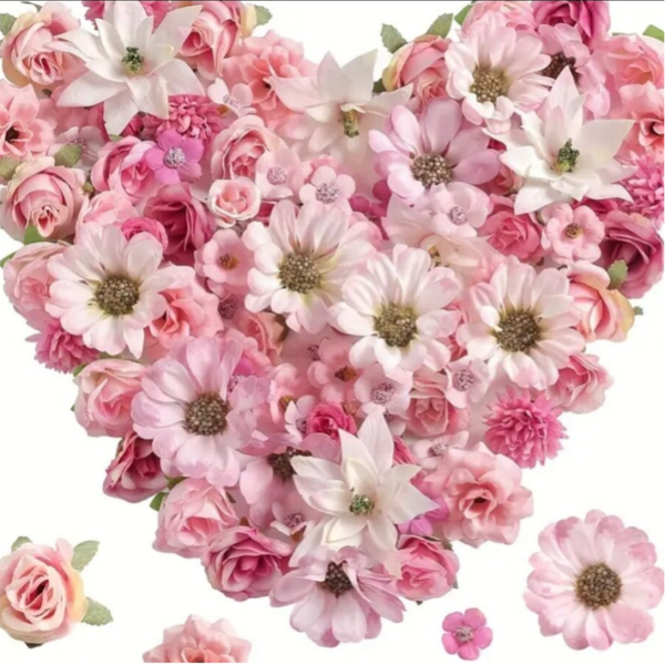 Fleurs dans le ton rose