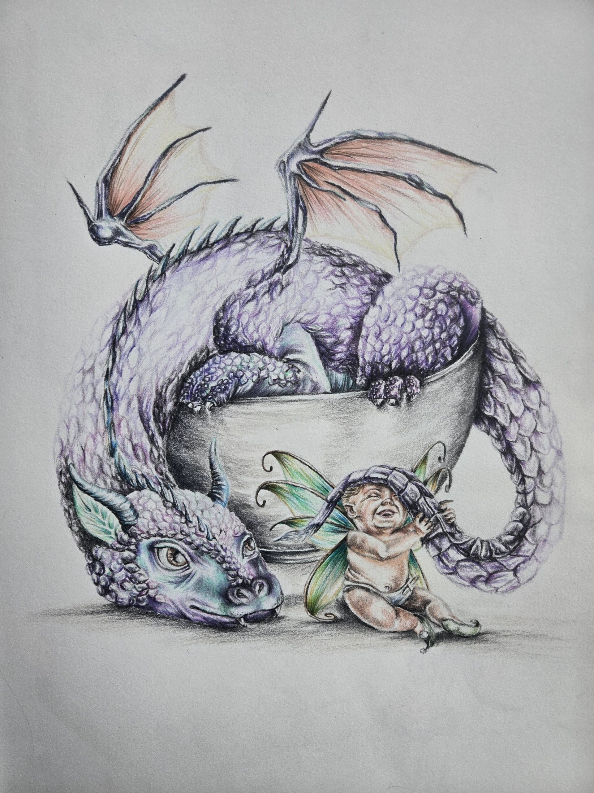 Peek-a-Boo with Boopberry A3 Print