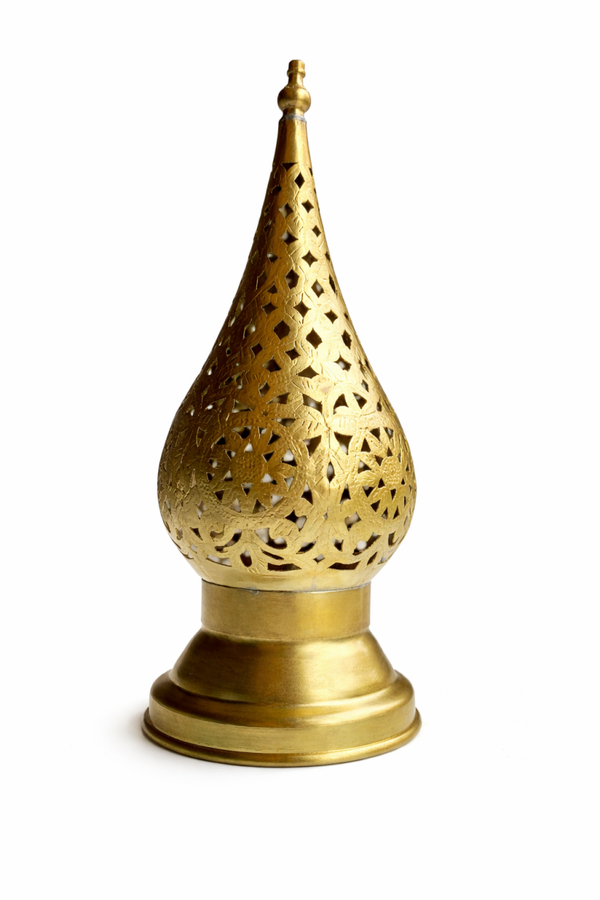 Lanterne Orientale Artisanale en Laiton Doré – Décoration Marocaine Bohème Chic