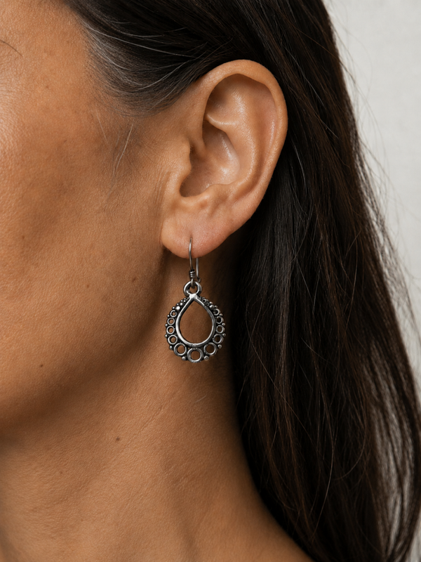 Boucles d’oreilles Dentelle de Lumière en argent massif 925