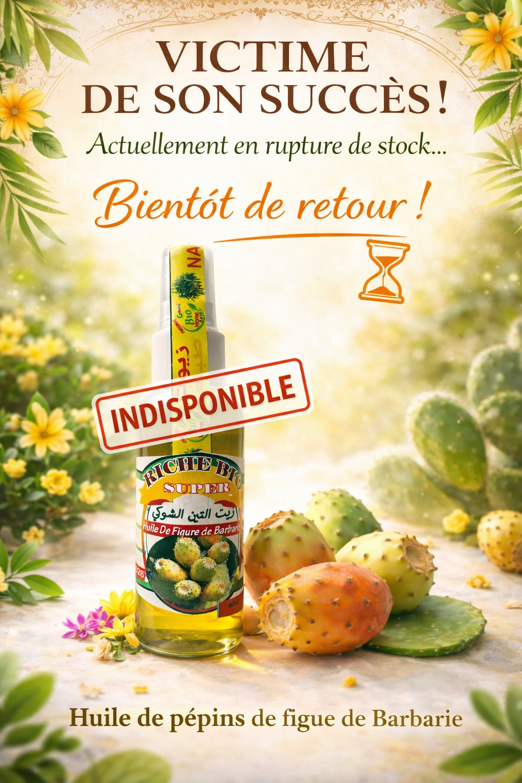 Huile de pépins de figue de barbarie du Maroc , artisanal , coopérative