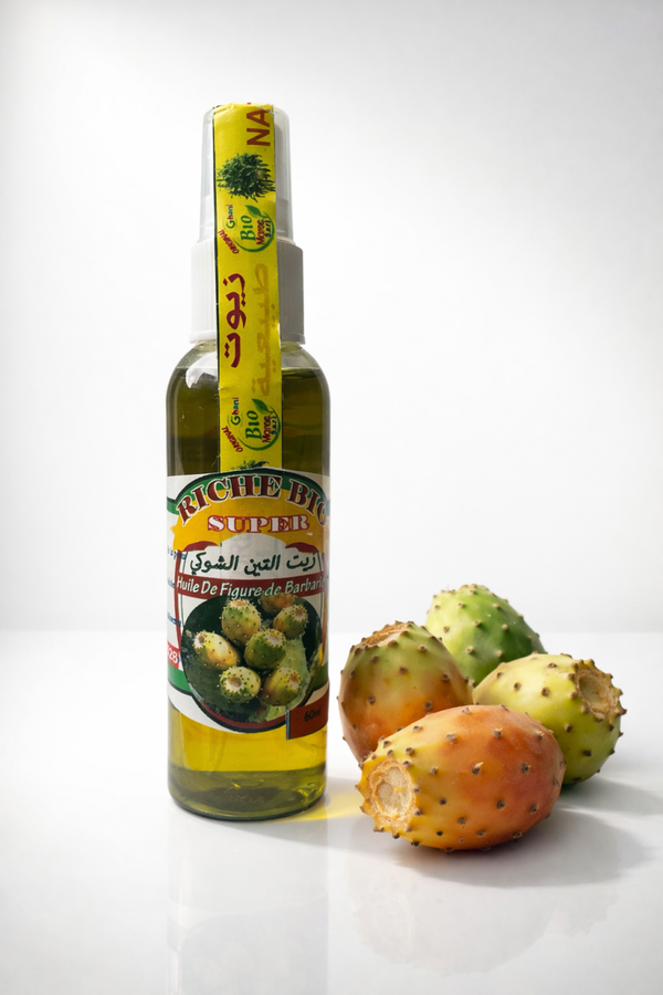 Huile de Pépins de Figue de Barbarie BIO – Élixir Anti-Âge, L’Or du Désert 60 ml