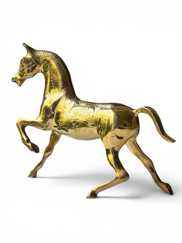 Cheval d'Élégance de Fès – Sculpture artisanale en laiton massif