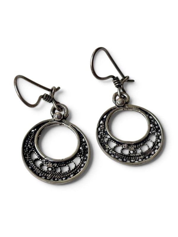 Boucles d’oreilles en argent massif 925 – Lune de l’Atlas