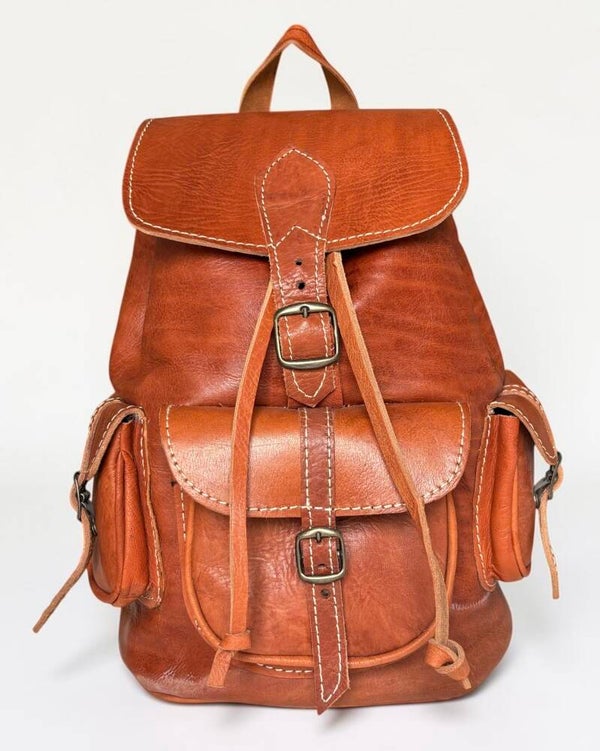 Sac à dos marocain Fès Cognac – Cuir de vachette