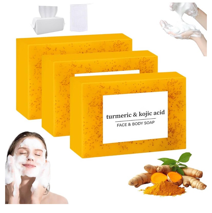3 savons acide kojique et curcuma /100g