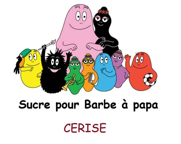 Sucre barbe à papa arôme Cerise 500 grammes