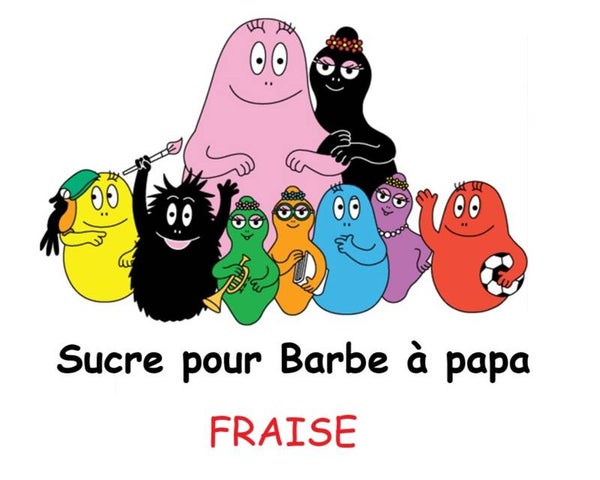 Sucre Barbe à papa arôme Fraise 500 grammes