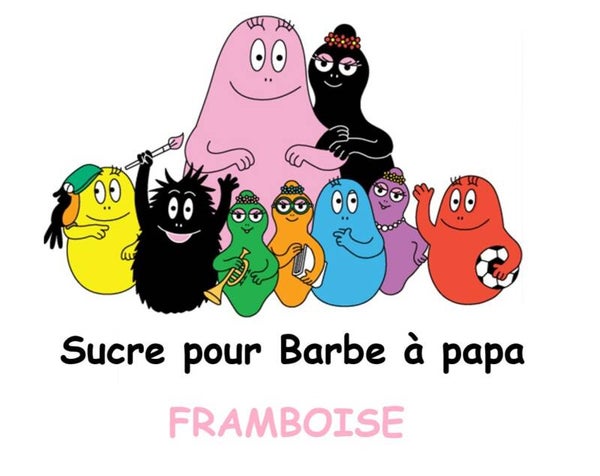Sucre Barbe à papa arôme Framboise 1kg