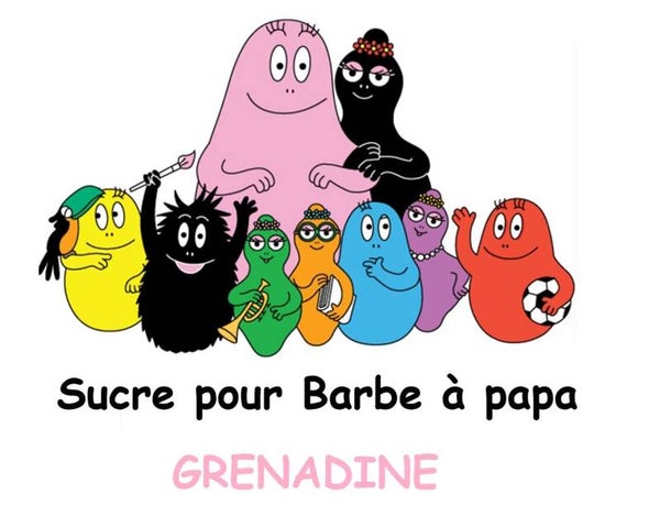 Sucre Barbe à papa arôme Grenadine 500 grammes