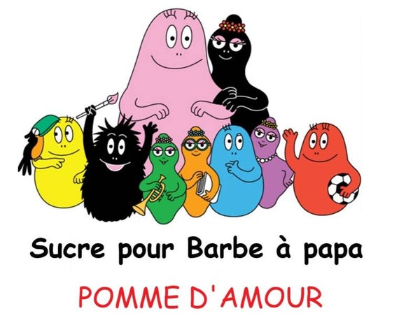 Sucre barbe à papa arôme Pomme d'amour 500 grammes
