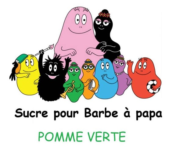 Sucre barbe à papa arôme Pomme verte 1kg