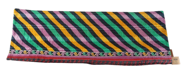 Kantha quilt betræk str. 35x100 cm.