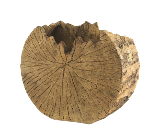 Rustik træstub krukke