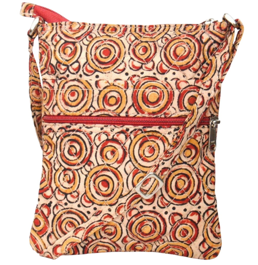 Hipster skuldertaske i bomuld - Cirkler