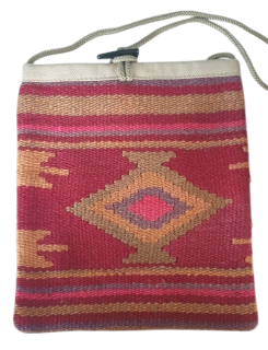Lille kelimtaske med snor