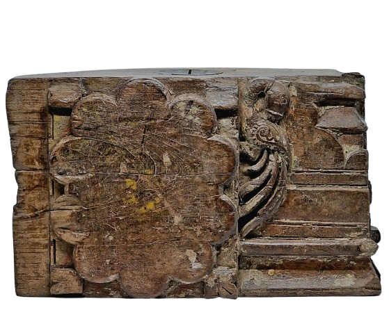 Stor rustik træbase til bloklys