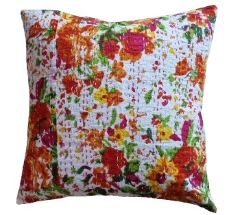 Kantha quilt pudebetræk 40x40 cm