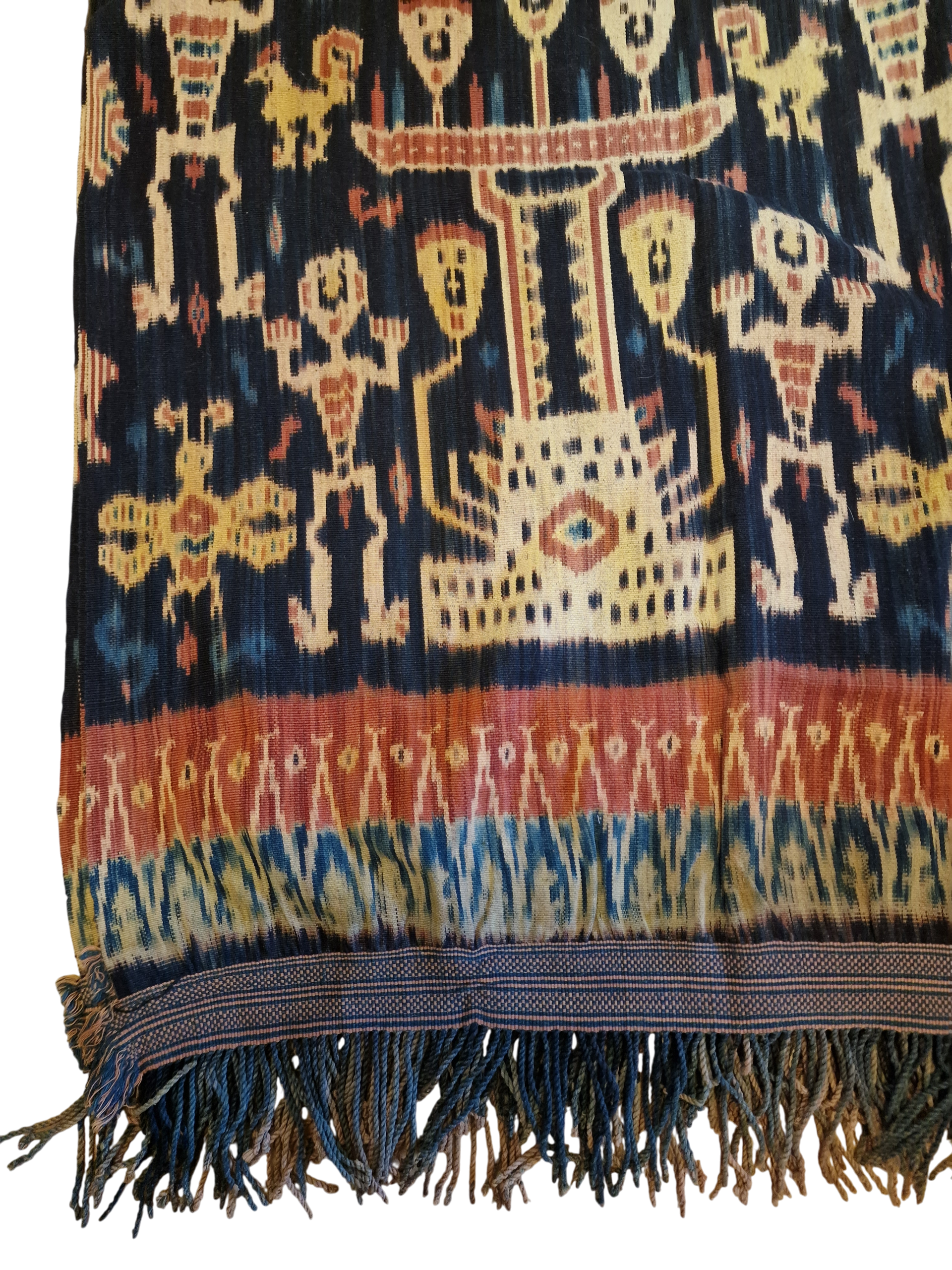 Traditionel vævet plaid fra Bali