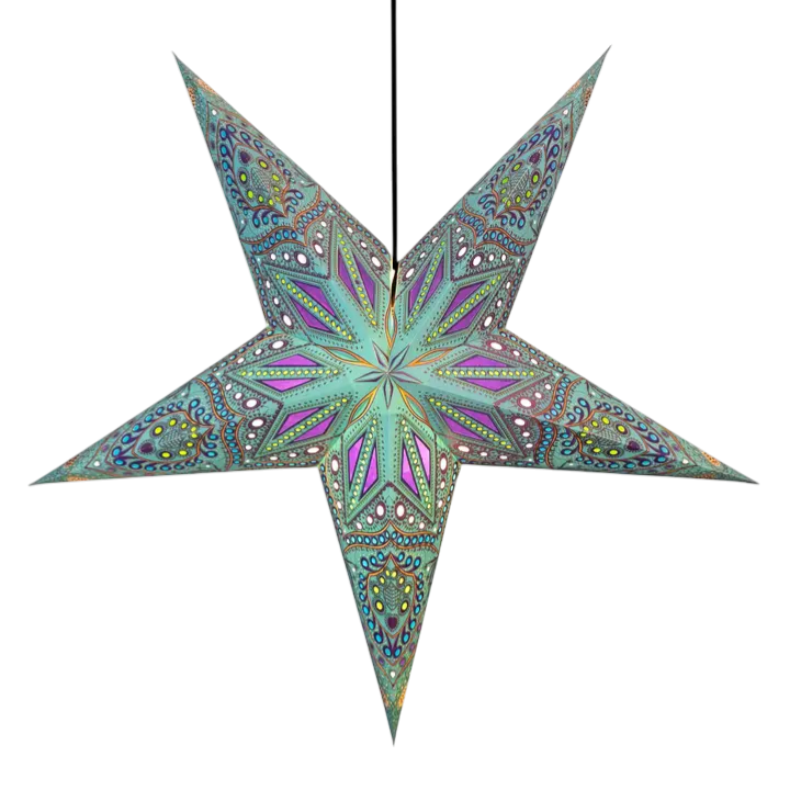 Lanterne i papir - Julestjerne fra Indien