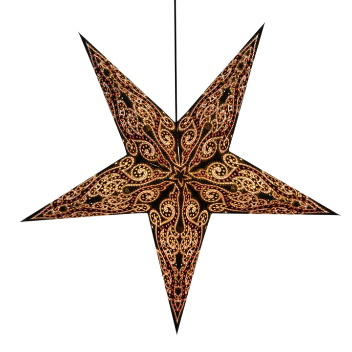Lanterne i papir - Julestjerne fra Indien