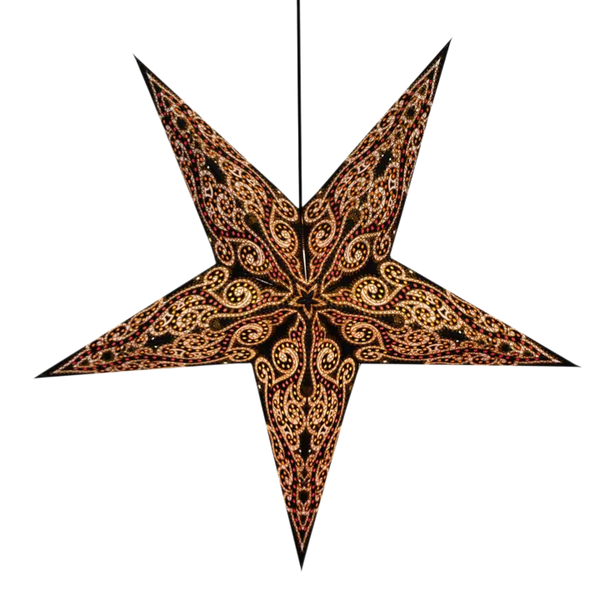 Lanterne i papir - Julestjerne fra Indien