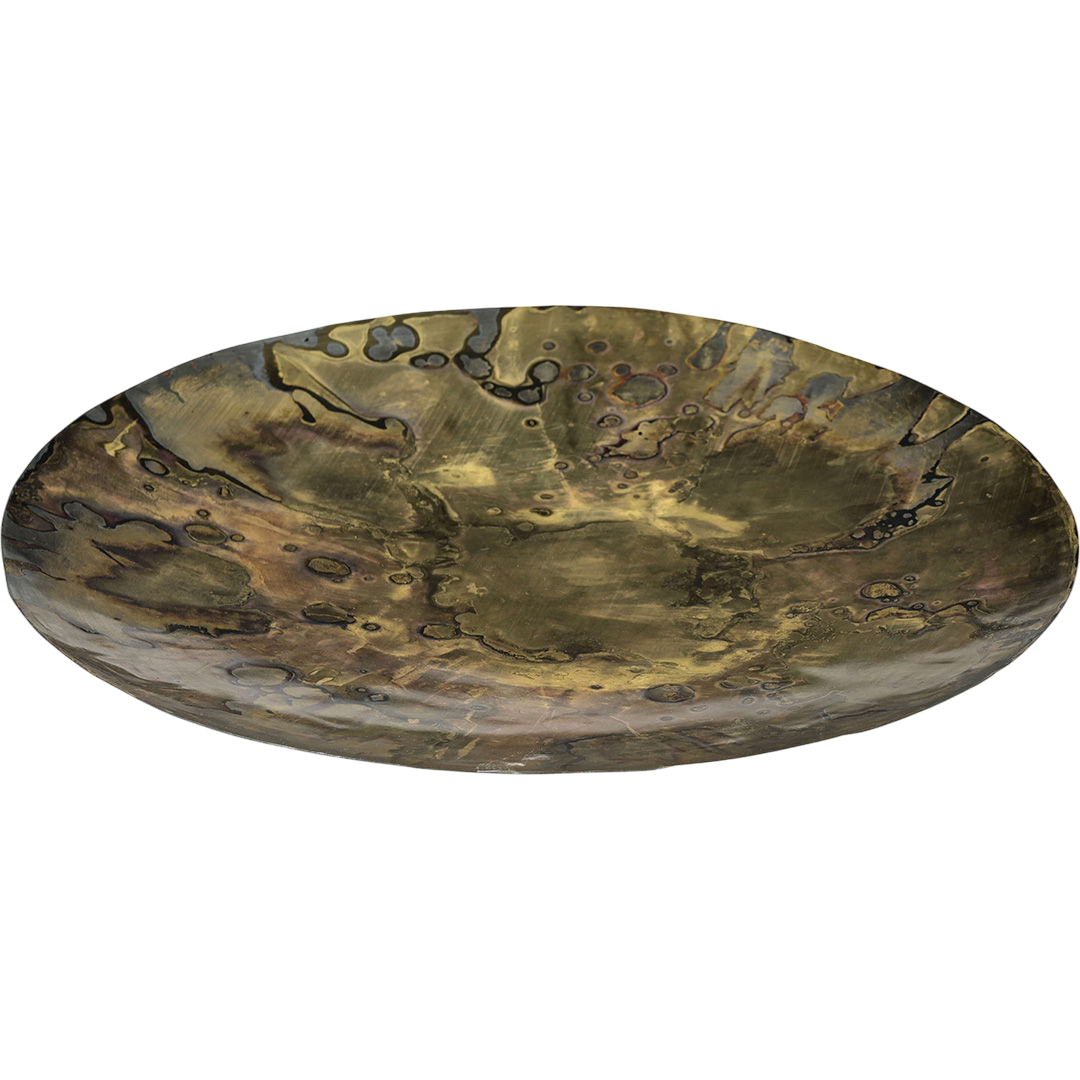 Unikt marmoreret metalfad