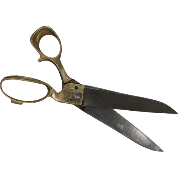 Stor flot skræddersaks i messing